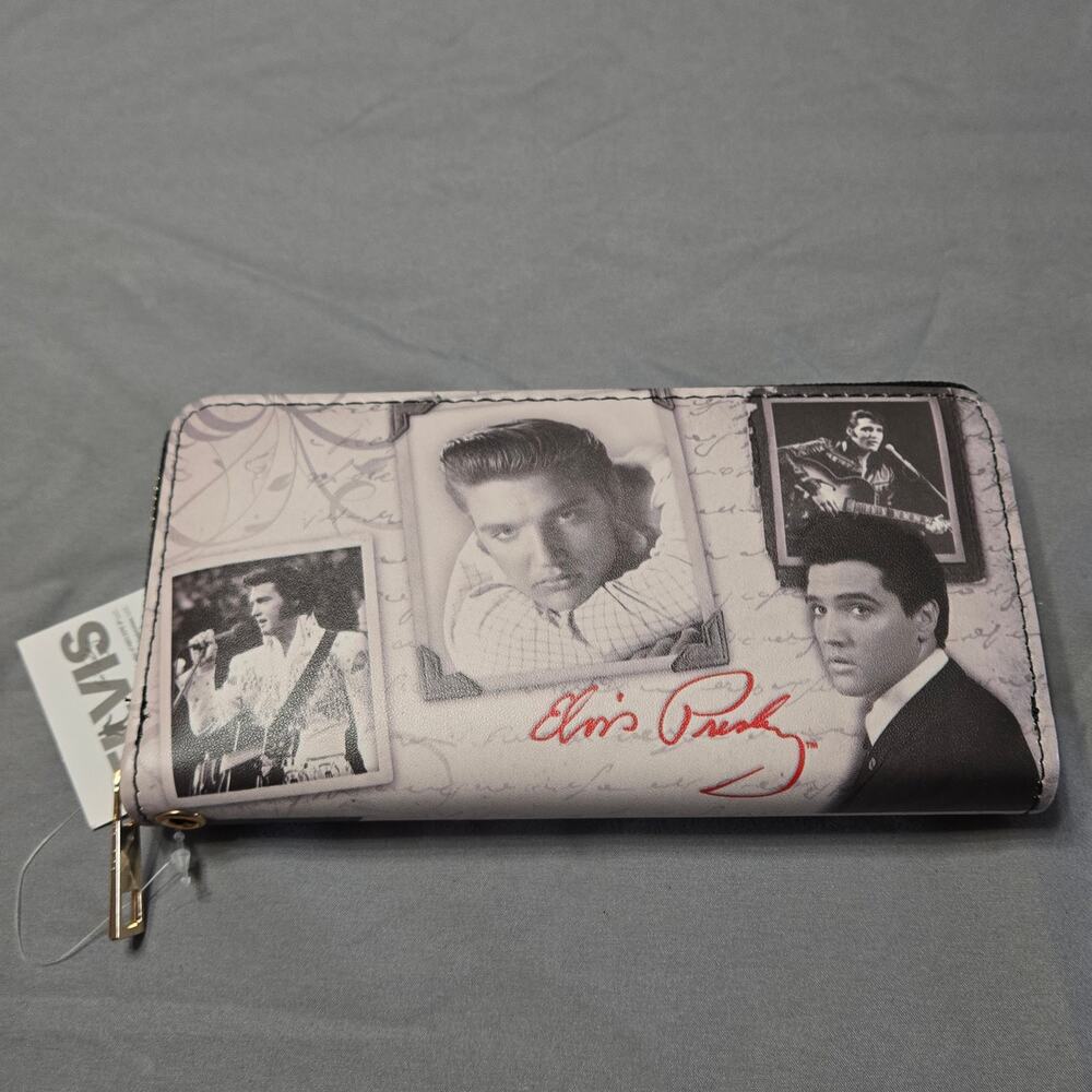 Elvis Presley Officially Licensed Collage Zip-Around Wallet